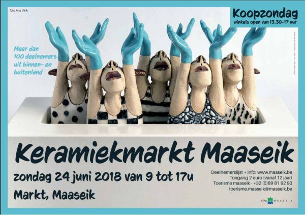 ‘A brand New Day” op de poster van de Internationale Keramiekmarkt Maaseik (BE)